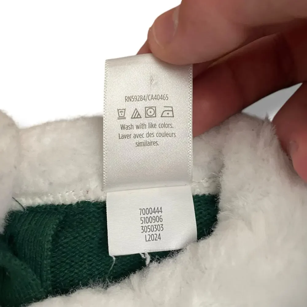 Gymboree 3T Green Snowflake Sweater Dress Faux‎ Fur Collar Holiday Knit Winter